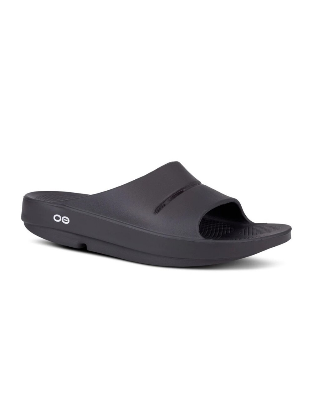 Oofos OOahh Black Recovery Slide Cushy Sandals Women'S Size 8 Men's Size 6